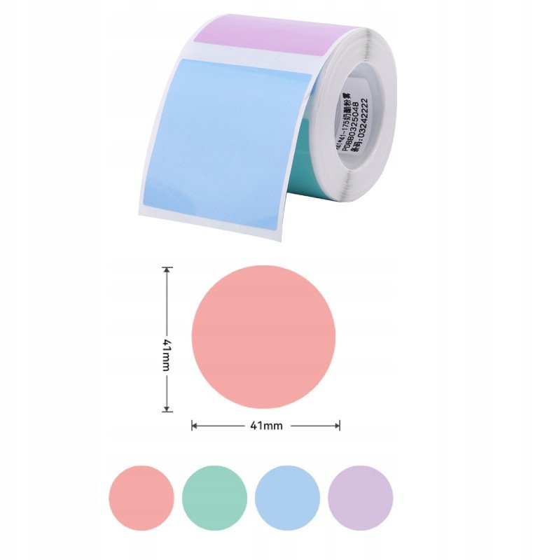 .NIIMBOT Etykiety Naklejki 41*41mm Seria B OKRĄGŁE