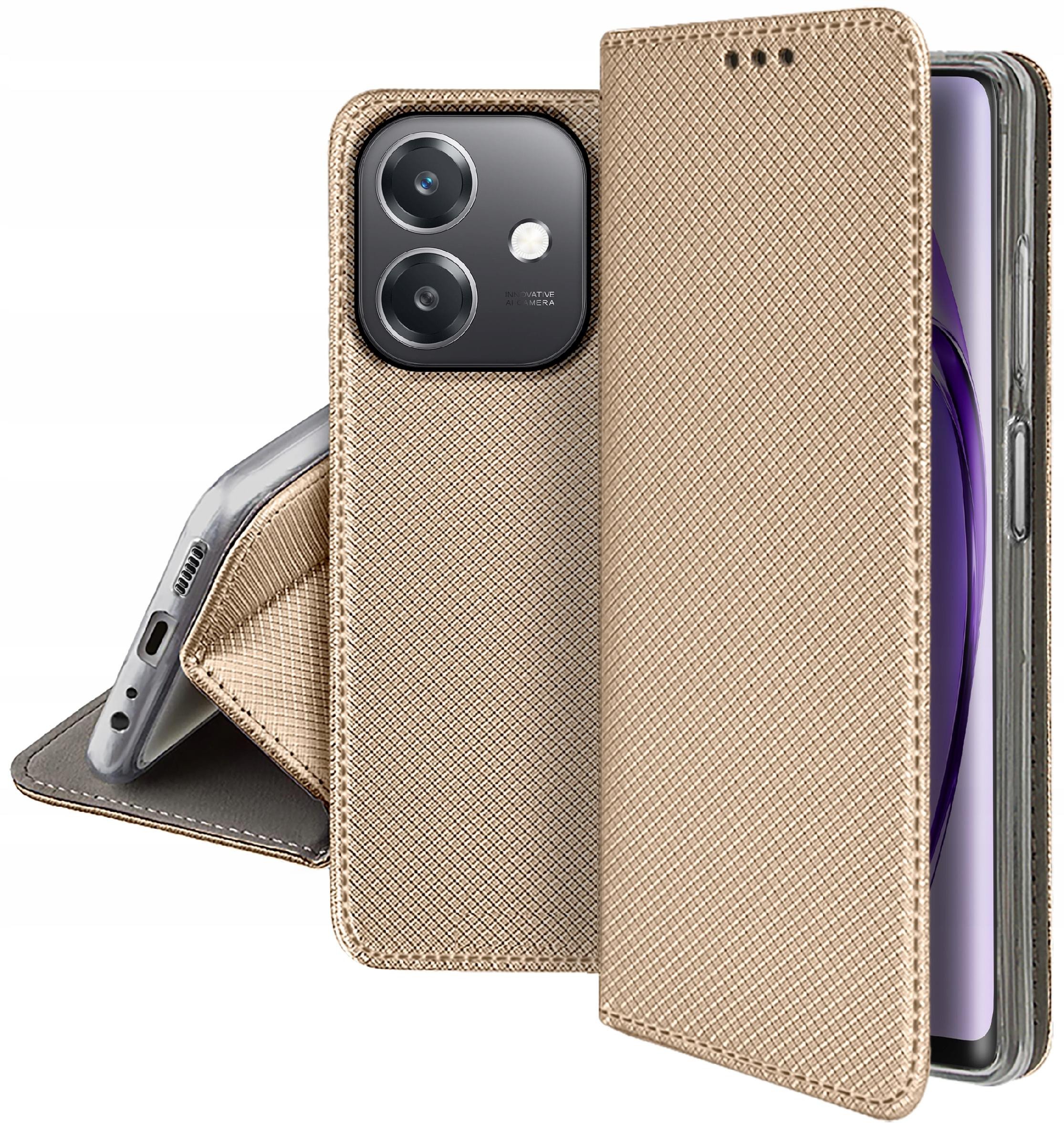 Etui do Oppo A40 | A40M SMART MAGNET CASE PORTFEL + SZKŁO 9H