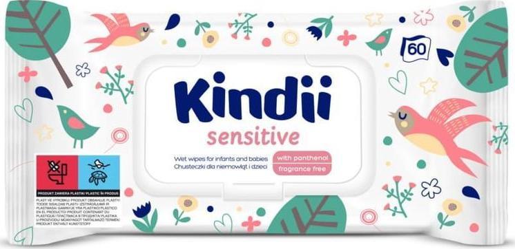 Kindii Sensitive Chusteczki dla niemowląt 1x60 szt.
