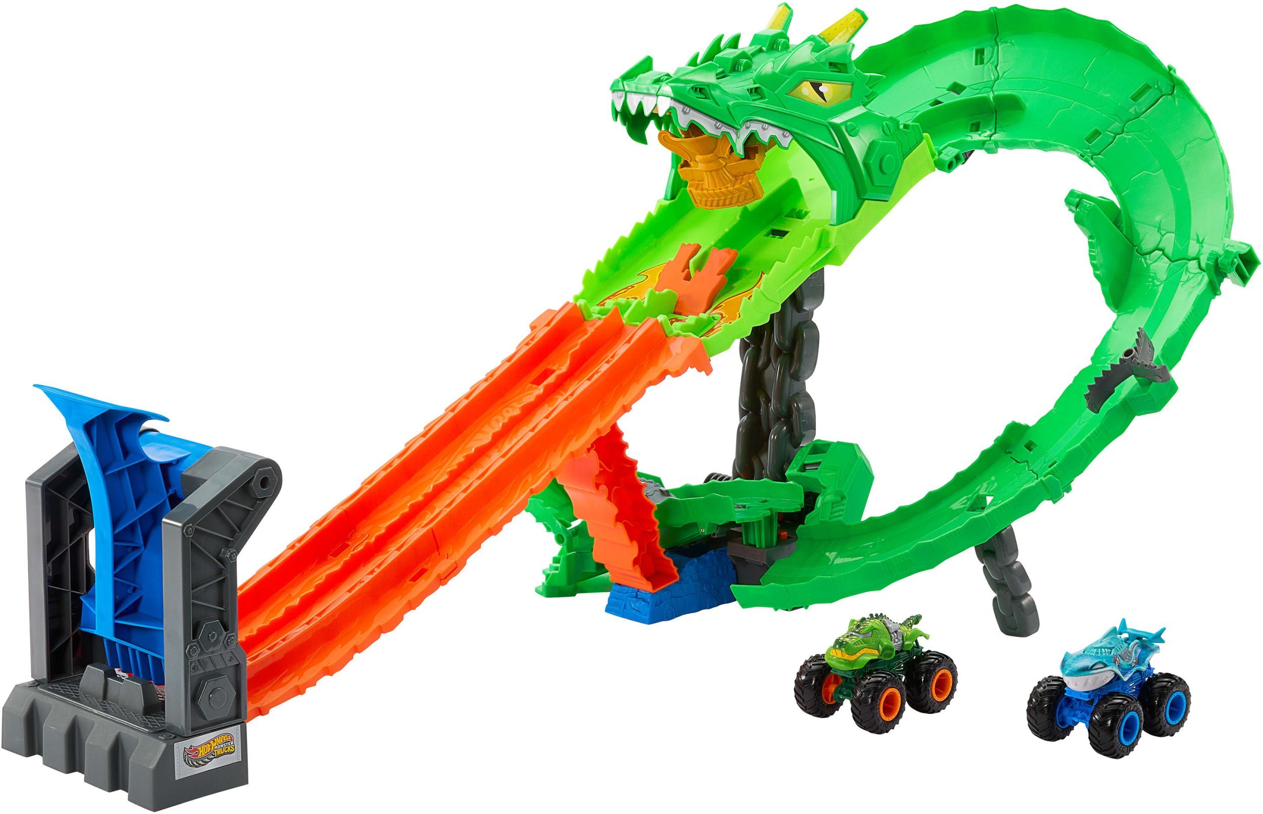 Mattel Wyrzutnia Hot Wheels Monster Trucks Smoczy Wyścig JFR06 (JFR06)