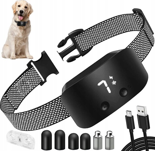 ANTYSZCZEKOWA OBROŻA DLA PSA czarna