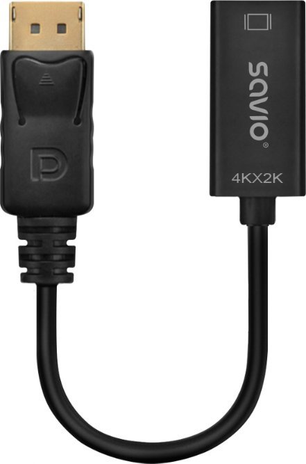 Adapter AV Savio DisplayPort - HDMI czarny (SAVAK-62)