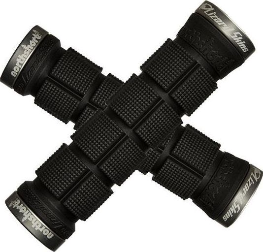 Lizard Skins Chwyty kierownicy LIZARDSKINS NORTHSHORE LOCK-ON klamry szare 130mm czarne (NEW)