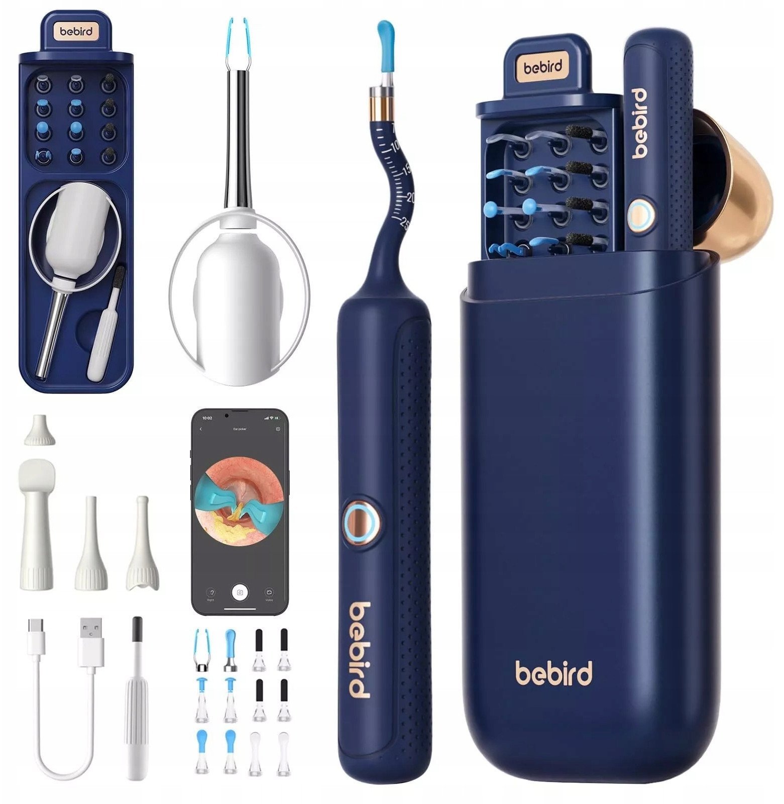 Bebird EarVision Plus I35R | Otoskop z kamerą do czyszczenia uszu | 1080p