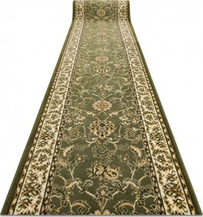 Dywany Łuszczów CHODNIK BCF MORAD Klasyk klasyczny oliwka zielony 90 cm, 90x670 cm