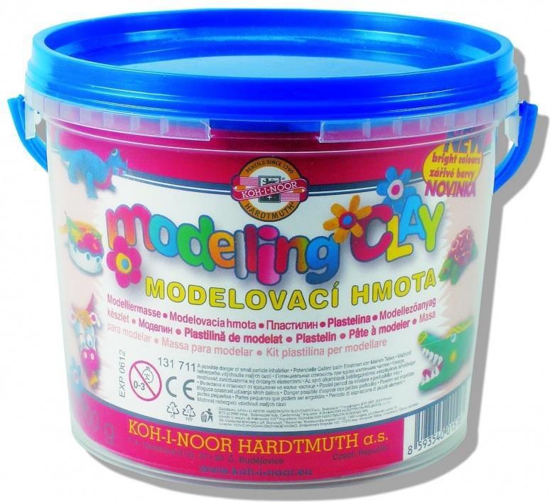 Koh I Noor Plastelina w wiaderku 8 kolorów 700g (248975)