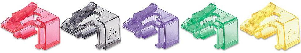 Intellinet Network Solutions Klips naprawczy do wtyków modularnych RJ45, różne kolory, 50 sztuk (771450)