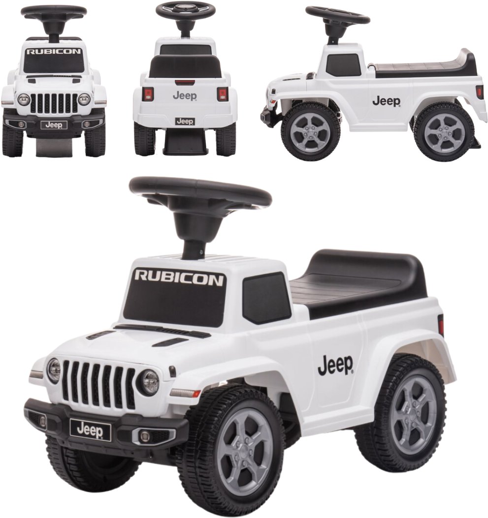 Jeździk odpychacz pchacz z dźwiękiem Jeep auto dla dziecka biały