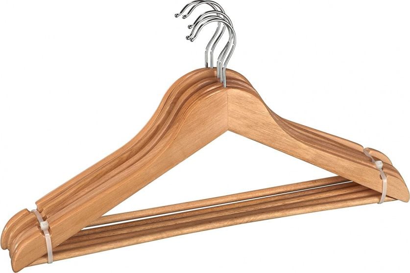 Wenko wieszaki na ubrania Eco45 x 23,5 cm drewno naturalne 5 sztuk