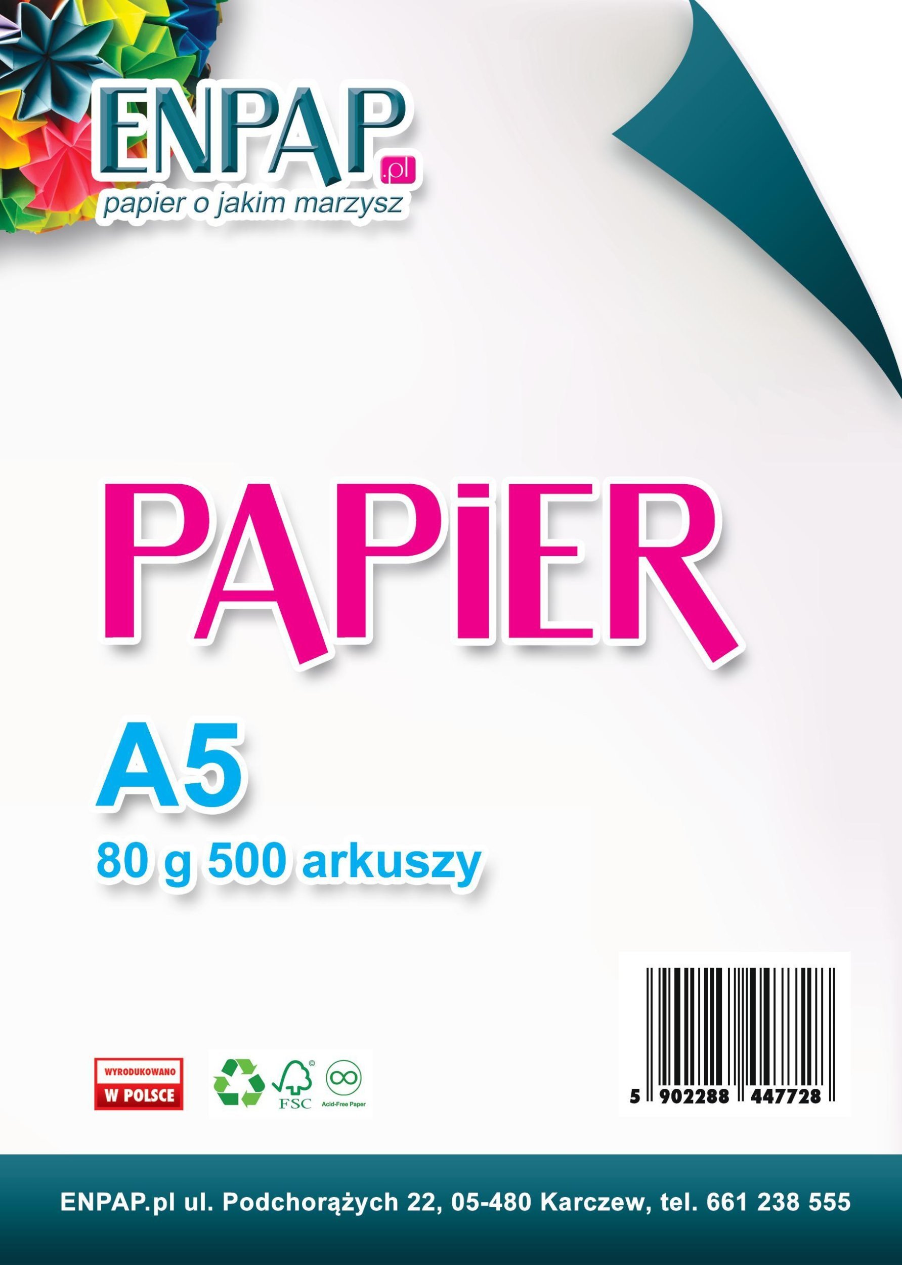 Papier ksero A5 80g 500ark KLASA C 600 na p