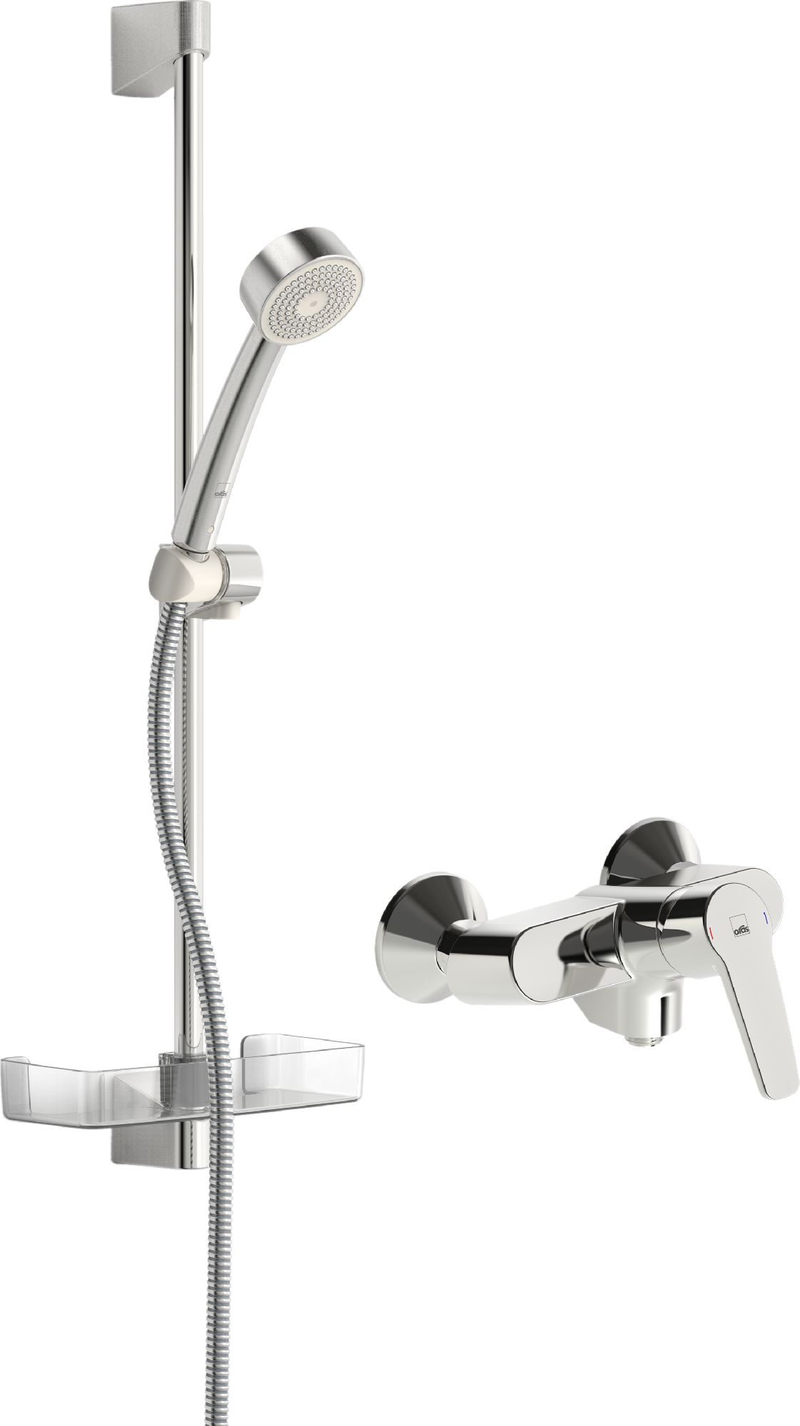 Zestaw prysznicowy Oras Saga przesuwny z baterią chrom (3966Y)