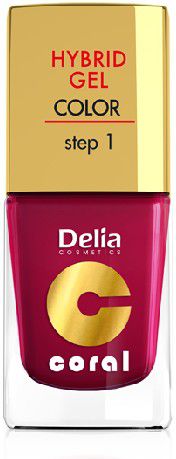 Delia Cosmetics Coral Hybrid Gel Emalia do paznokci nr 06 wiśniowy 11ml