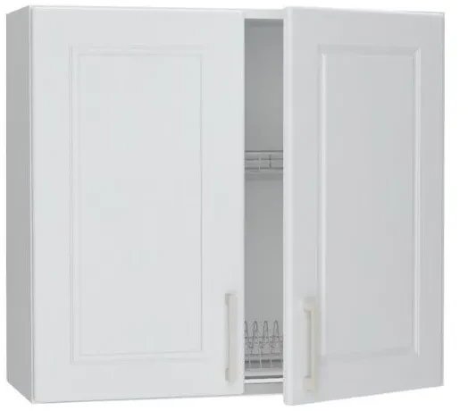 Szafka kuchenna wisząca z ociekaczem 80 NATALIA W80 SU ALU jasnoszara mat STOLKAR