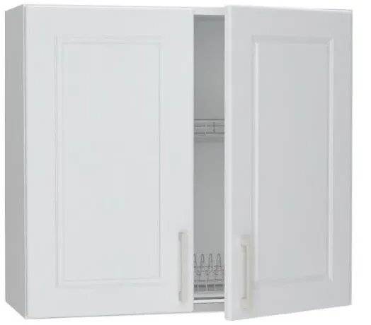 Szafka kuchenna wisząca z ociekaczem 80 NATALIA W80 SU ALU jasnoszara mat STOLKAR