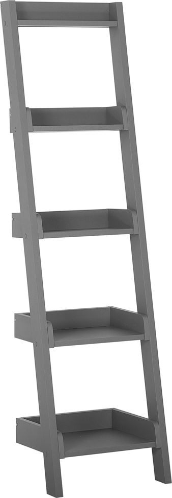 Beliani Regał drabina 5 półek szary MOBILE DUO
