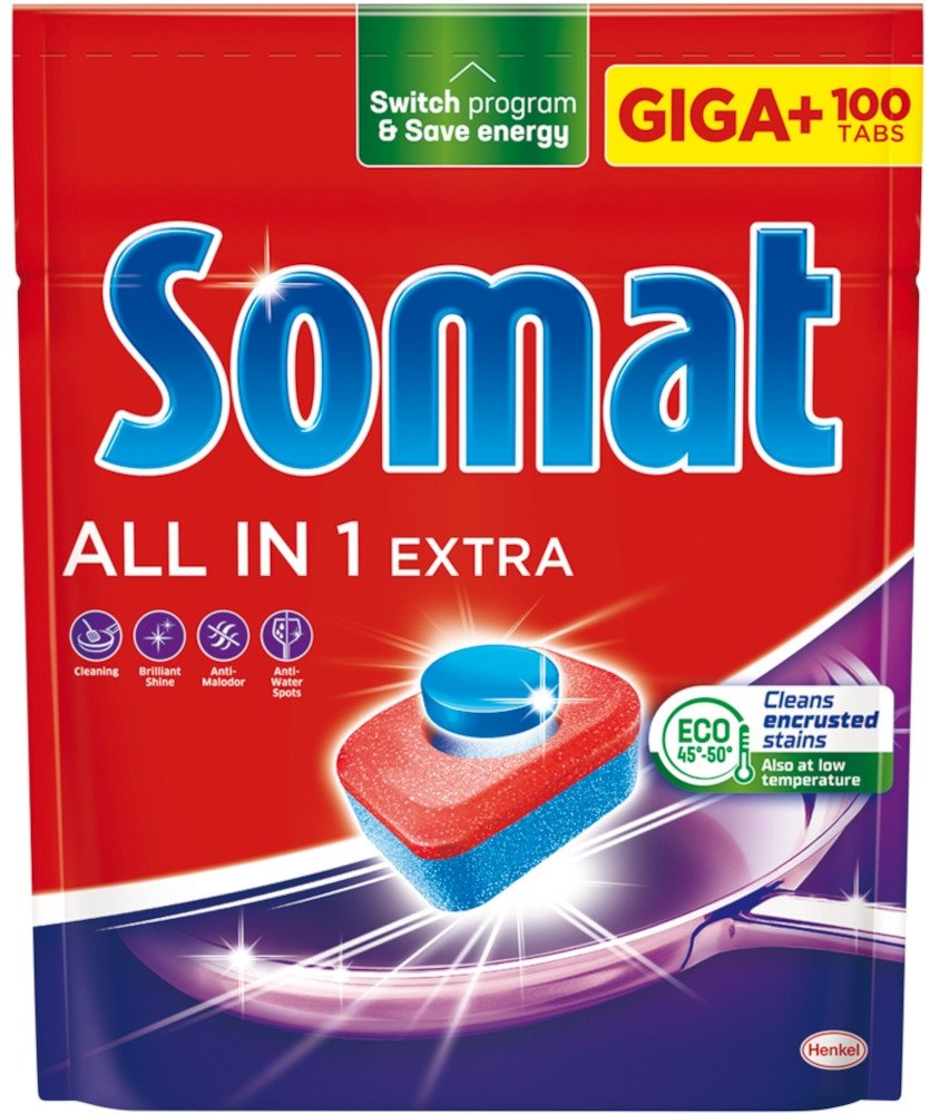 Somat Tabletki do zmywarki All in One Extra Giga+ 100 szt.