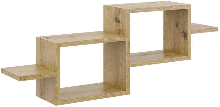 Półka ścienna, wisząca, 95x18x35 cm, dąb artisan, mat