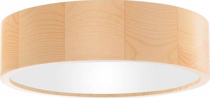 Lampa sufitowa TEAM Okrągła lampa natynkowa 137623620637 do przedpokoju drewno