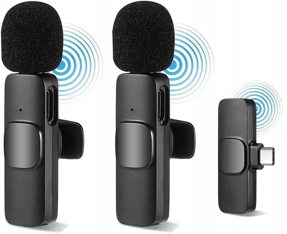 Mikrofon krawatowy 2x nadajnik + odbiornik Android USB-C K9