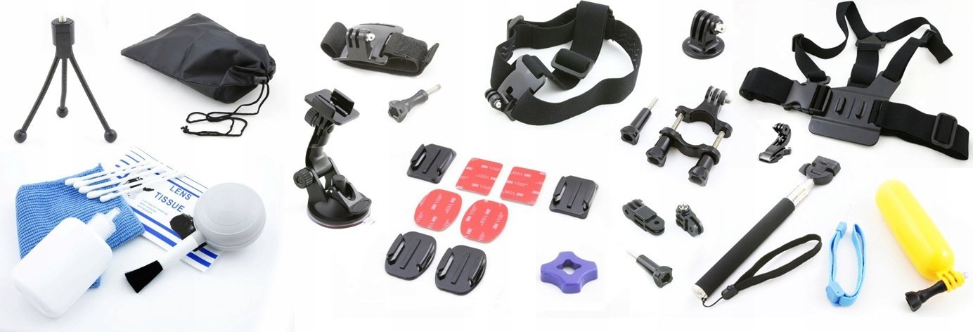 Xrec Zestaw Akcesoria Do Gopro Hero 5 4 3+ 3 + / Sjcam Sj7000 / Sj6000 / Sj5000 / Sj4000