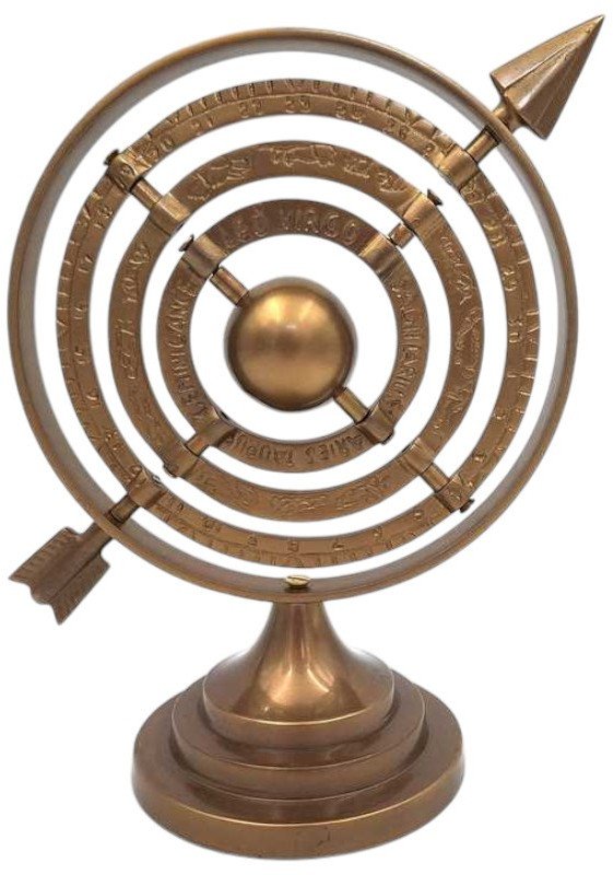 Aluminiowe astrolabium sferyczne strzałkowe