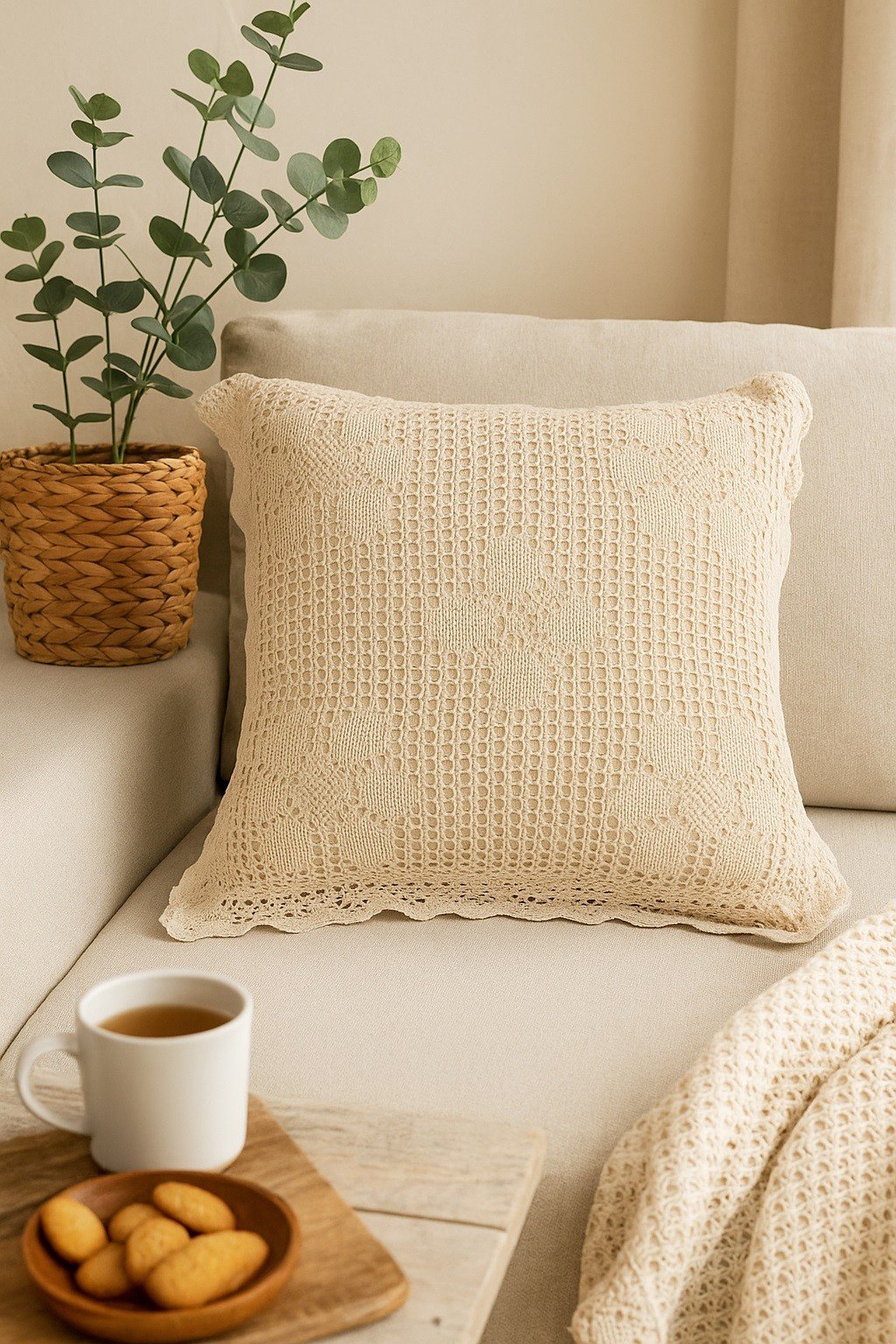 Poszewka na poduszkę 40x40cm ecru 559