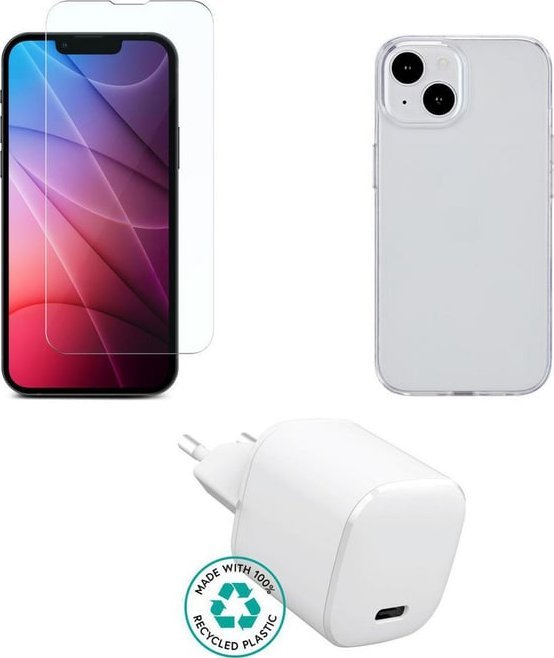 Ładowarka eStuff eSTUFF ES-KIT-IPH14 ładowarka do urządzeń przenośnych Telefon komórkowy Przezroczysty, Biały Prąd przemienny Wewnętrzna