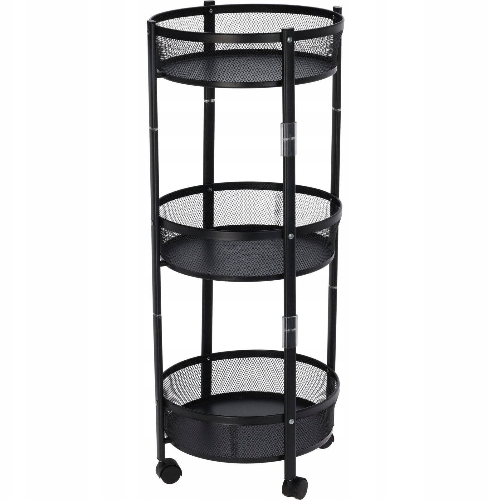 Składany wózek kuchenny na kółkach, 3-piętrowy