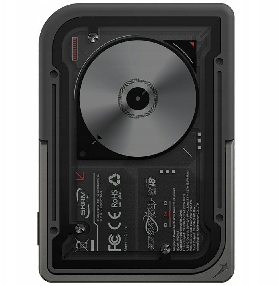 Powerbank SKINARMA Powerbank Nexus Nova Magnetic Kick-Stand 5000mAh 20W PD USB-C MagSafe czarny