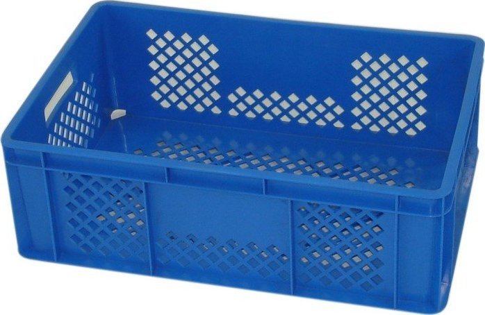 Artech Pojemnik transportowy EURO 200, dno i ścianki ażurowe, wym. 600 x 400 x 200 mm (Kolor niebieski)