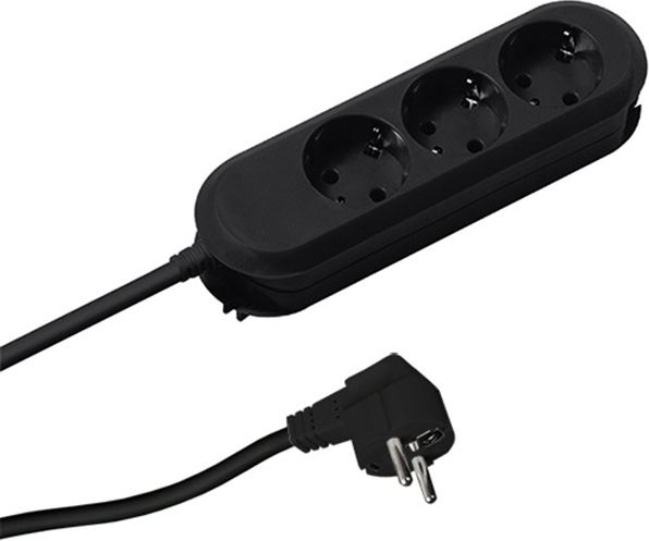 Bachmann 3 gniazdowa, 1.5m, czarny (388.170)