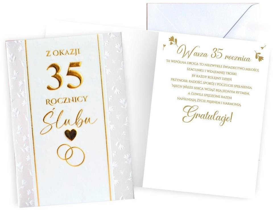 Karnet Rocznica ślubu 35