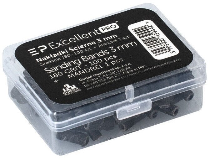 Excellent PRO Sanding Bands jednorazowe opaski ścierne o gradacji 180 z nośnikiem o średnicy 3mm 100szt