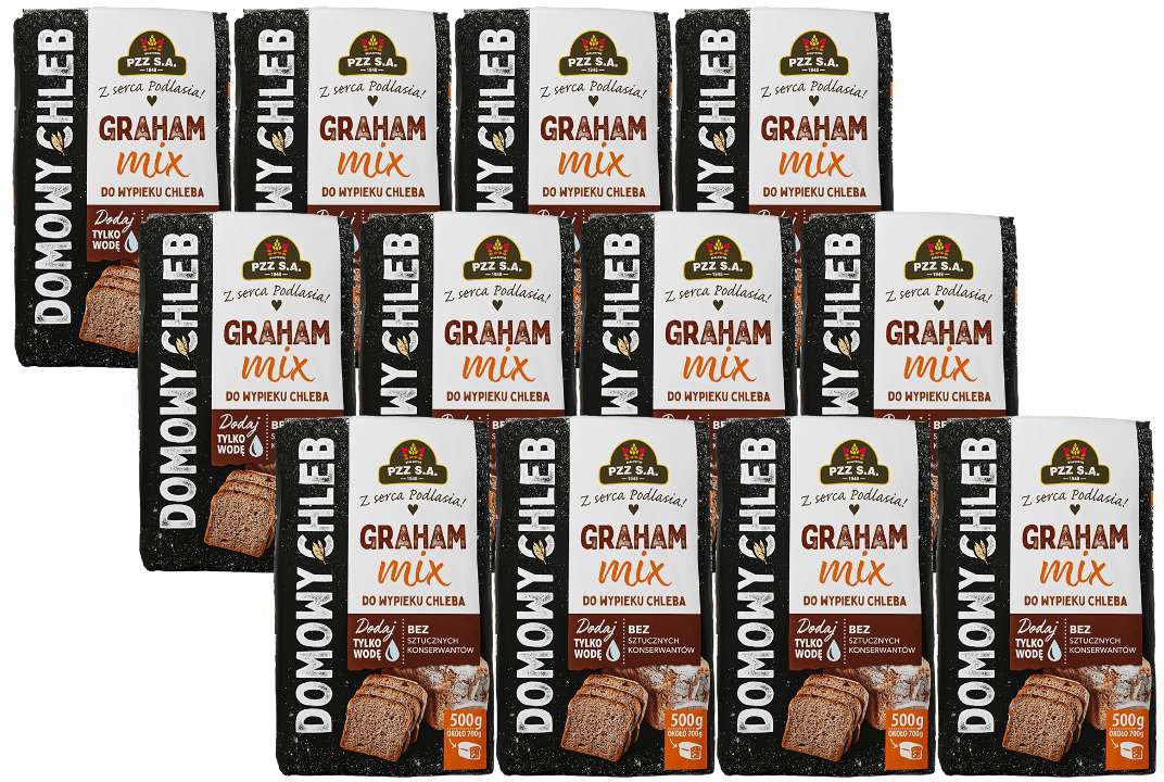 PZZ Mieszanka do wypieku Chleba domowego Graham 500 g x 12 sztuk