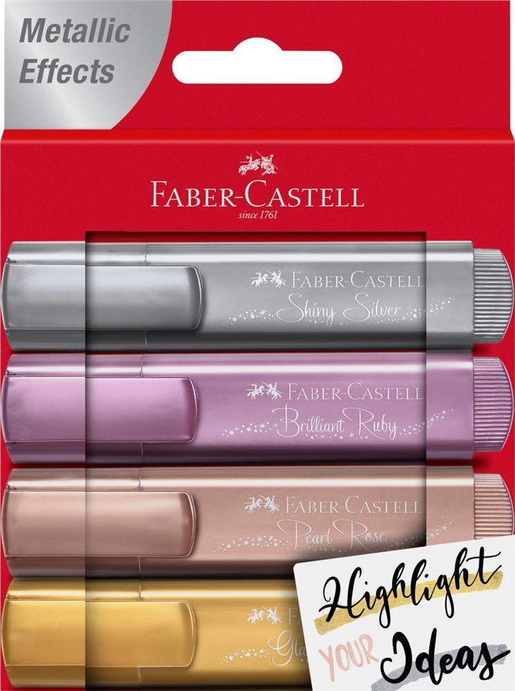 Faber-Castell ZAKREŚLACZ FABER-CASTELL 1546 METALICZNY 4 KOLORY