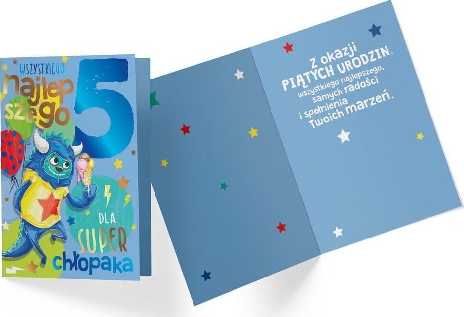 KUKARTKA Karnet PR-326 Urodziny 5 chłopiec