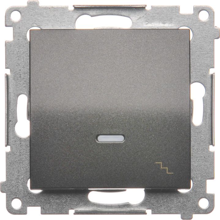 Kontakt-Simon Łącznik schodowy podświetlany antracyt - DW6L.01/48