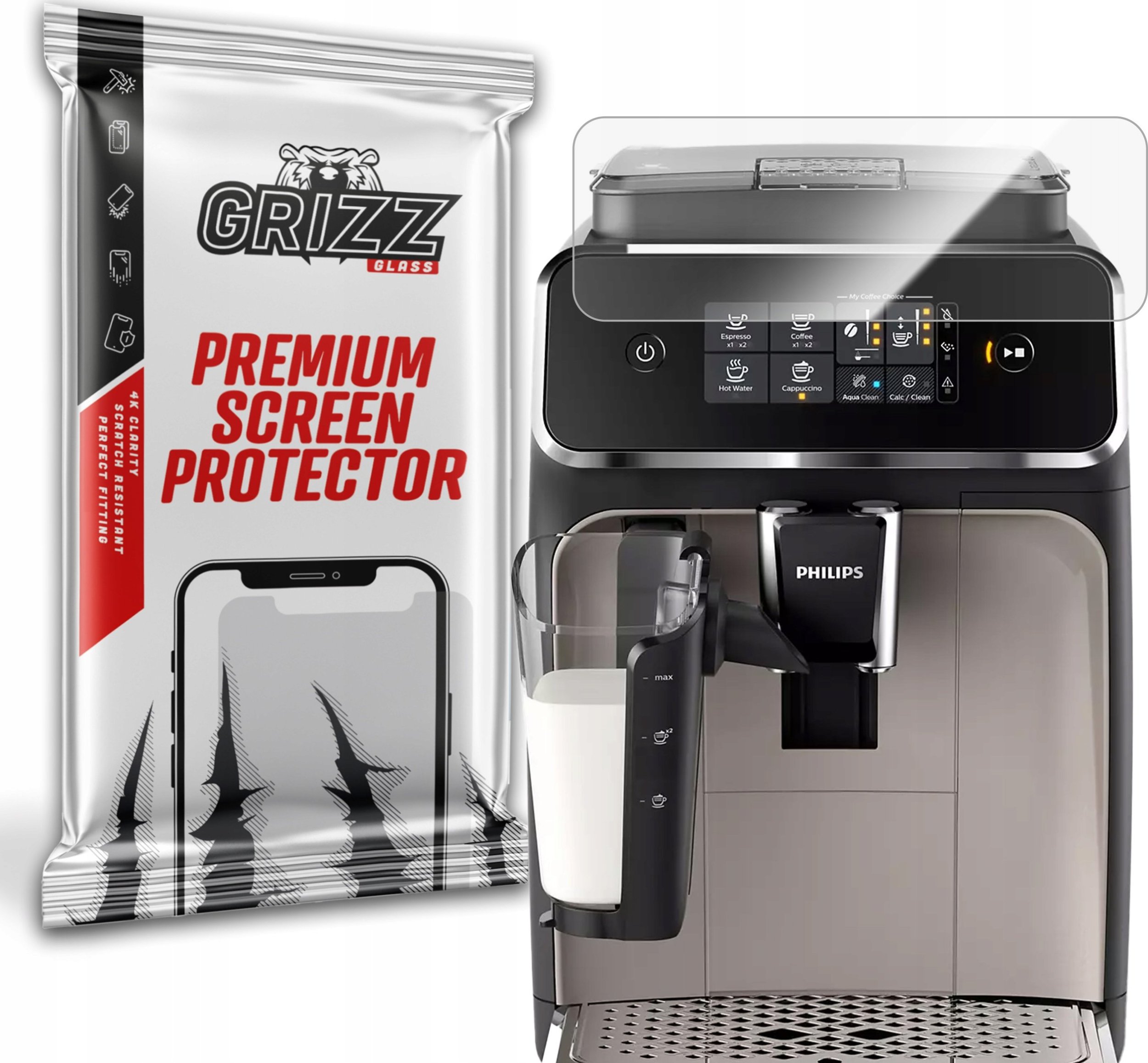 GrizzGlass Szkło hybrydowe GrizzGlass HybridGlass do Philips LatteGo 2200