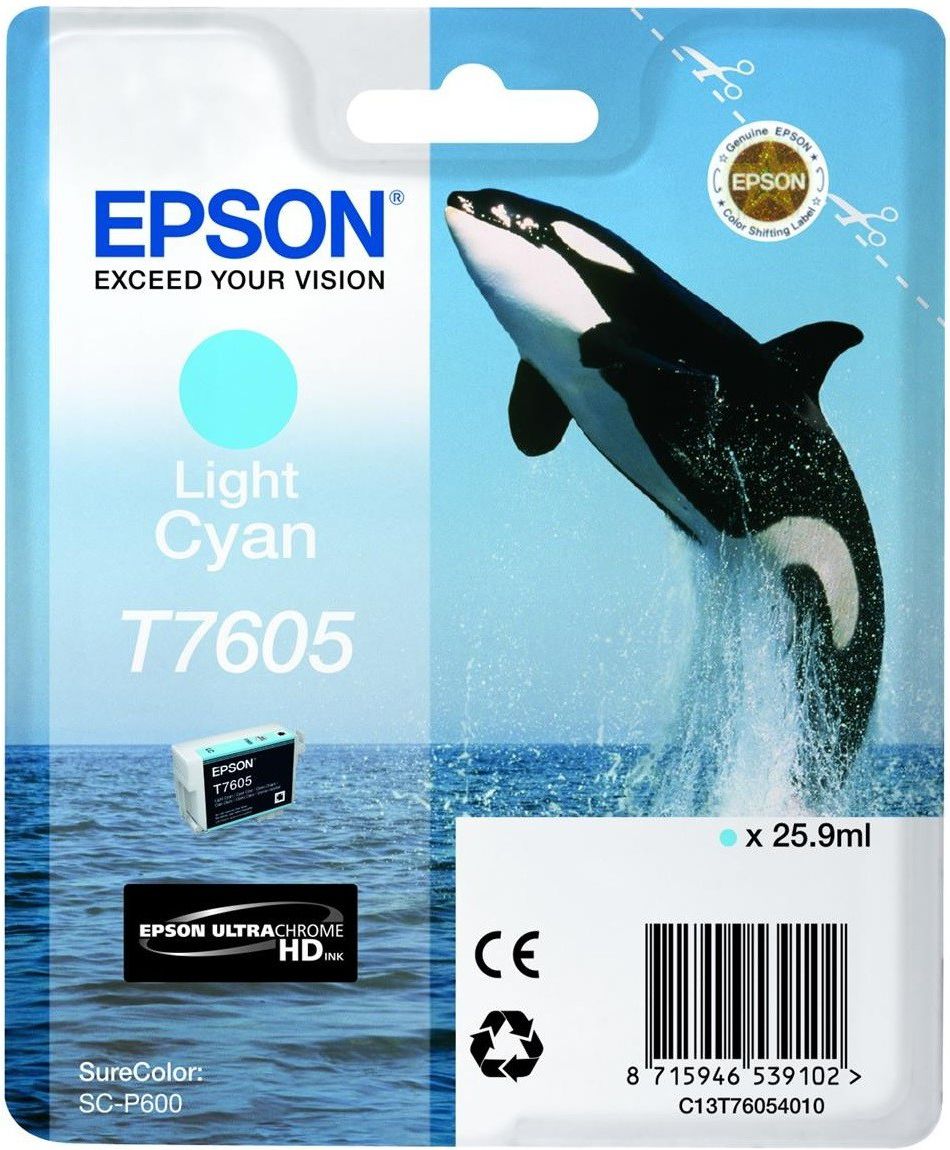 Tusz Epson Tusz T7605 Light Cyan UltraChrome HD (C13T76054010)