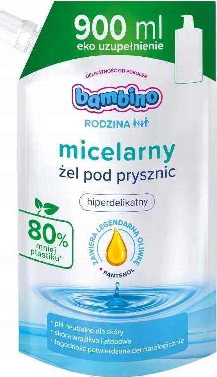 BAMBINO_Rodzina micelarny hiperdelikatny żel pod prysznic REFILL 900ml
