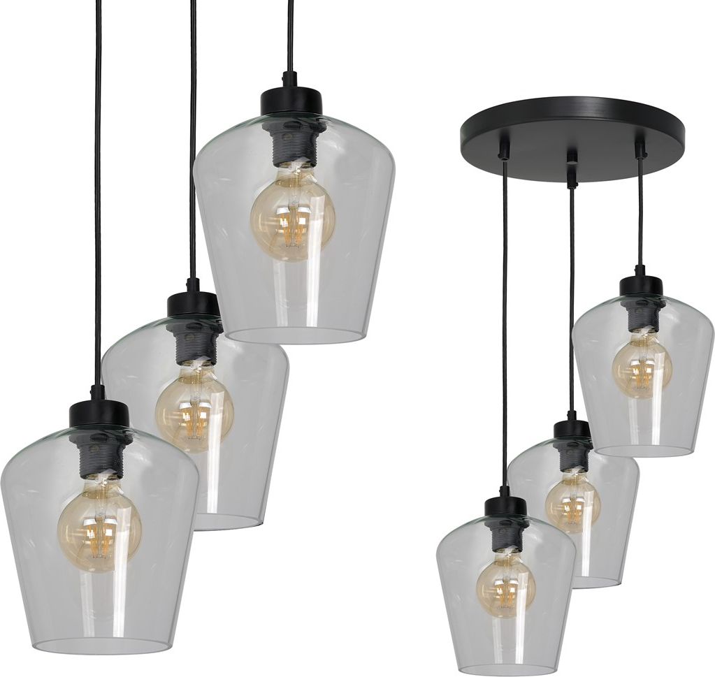 Lampa wisząca Milagro Nowoczesna lampa sufitowa transparentna Milagro SANTIAGO MLP6611