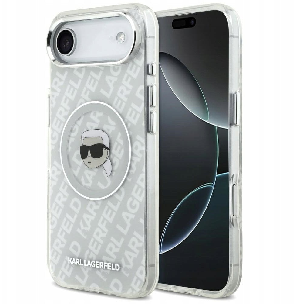 Etui Karl Lagerfeld IML Karl Head Logo MagSafe do iPhone Air szary