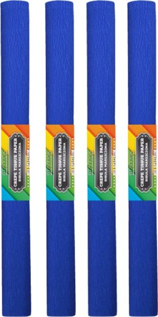 Starpak Bibuła marszczona 50x200cm niebieska ciemna 10szt.