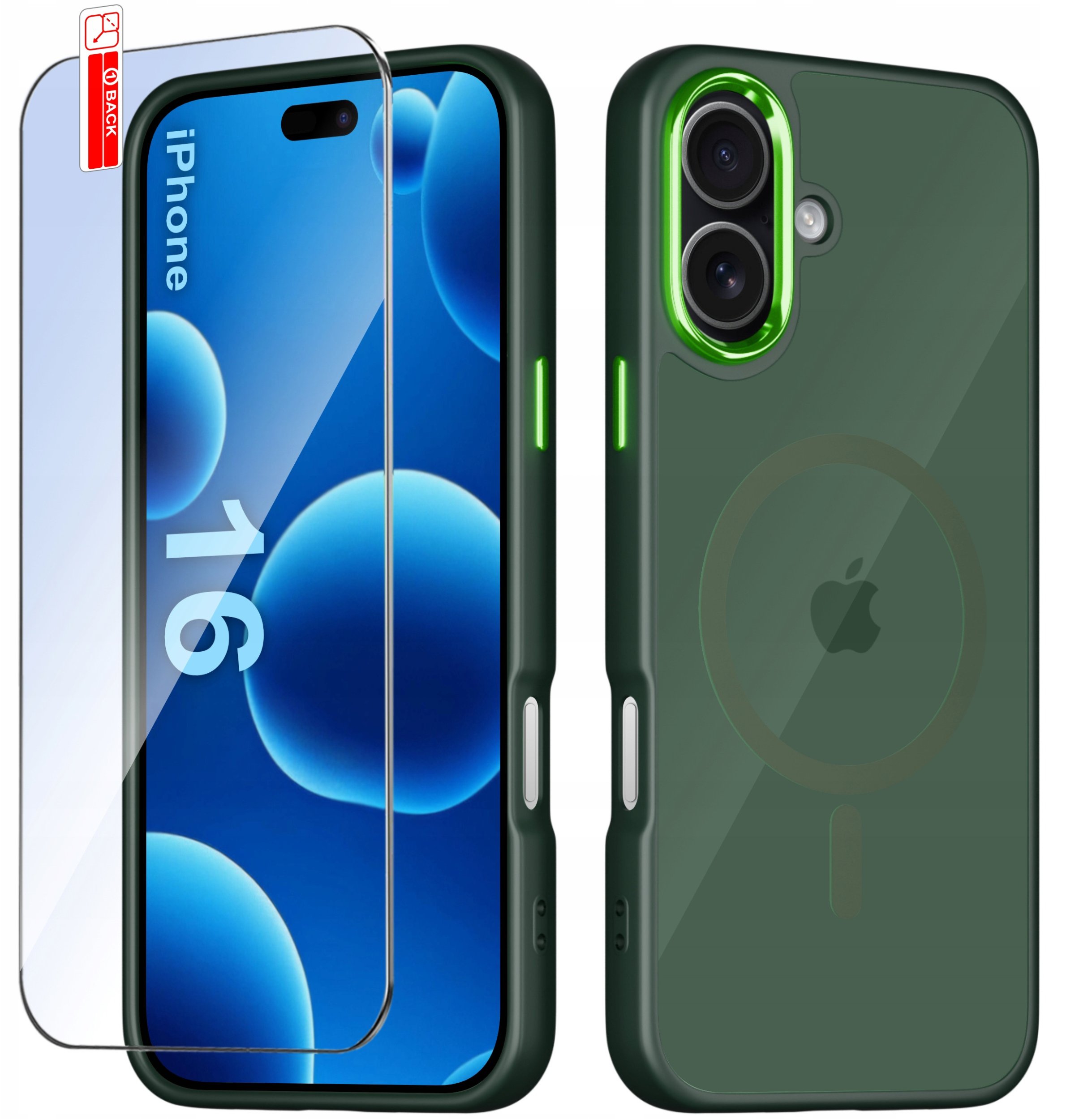 Etui do iPhone 16 CASE do MagSafe MATOWE Magnetyczne PREMIUM + Szkło 9H