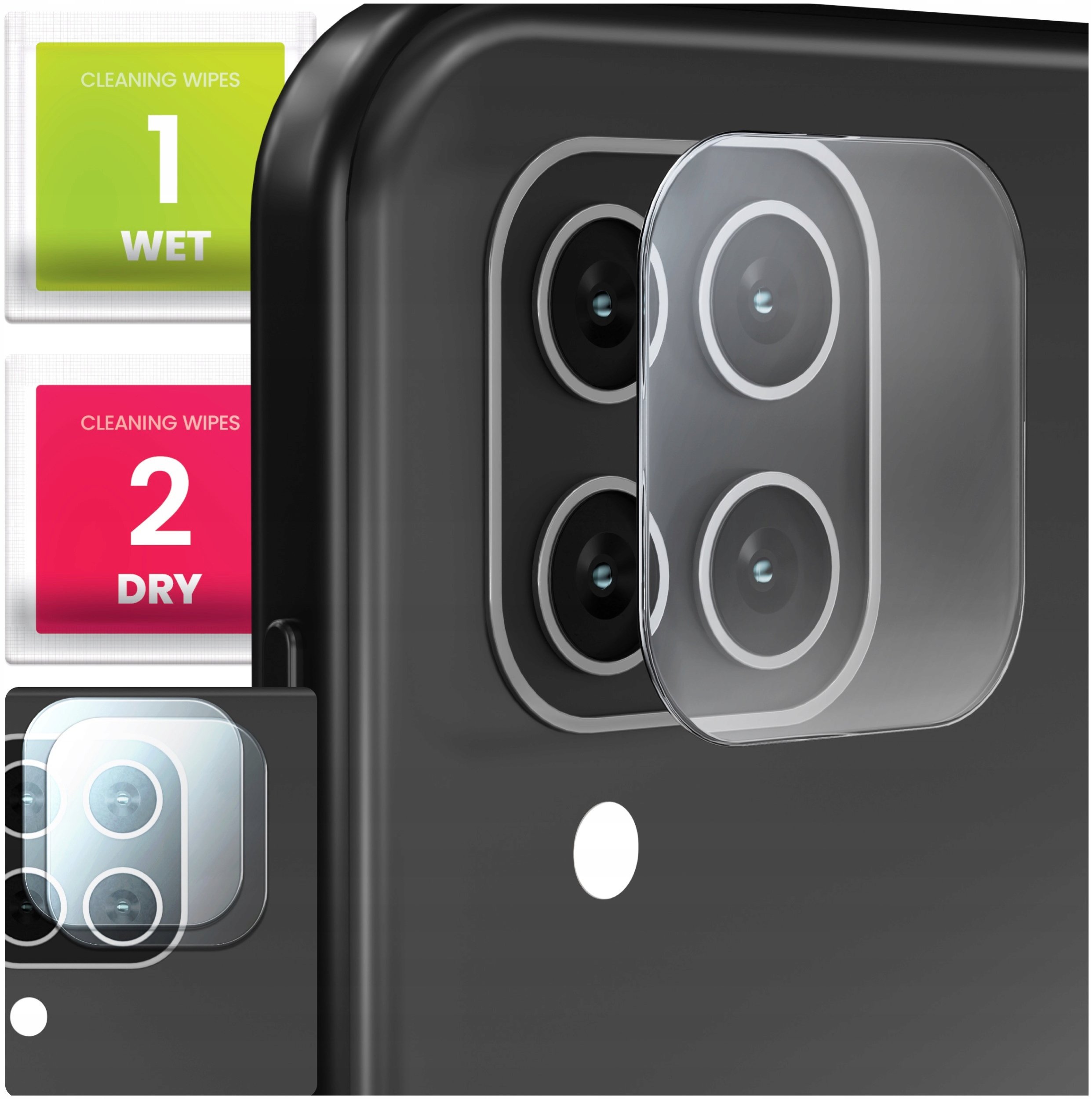 2-PAK Szkło Na Aparat Do Samsung Galaxy A22 (Hartowane, Na Obiektyw, 9H)