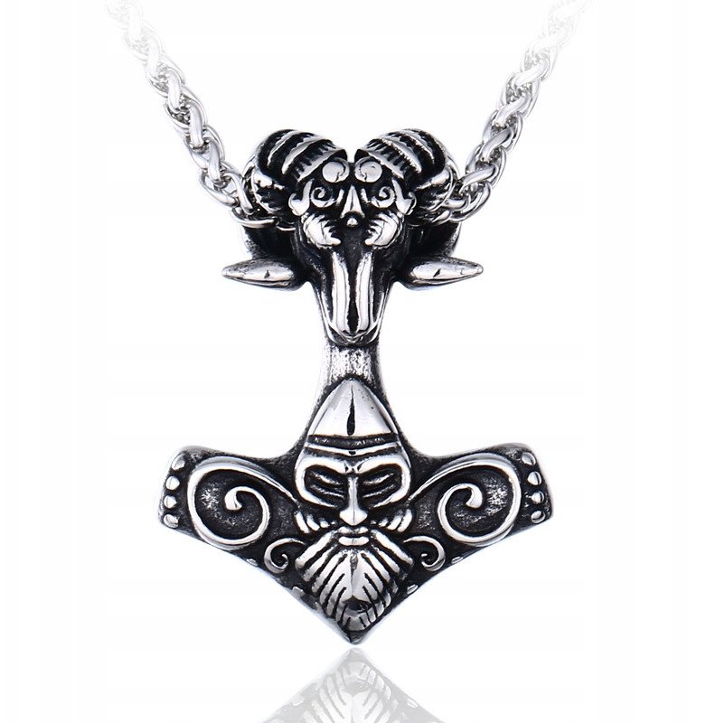 NASZYJNIK MŁOT THORA Valknut NORDIC Wikingów 298