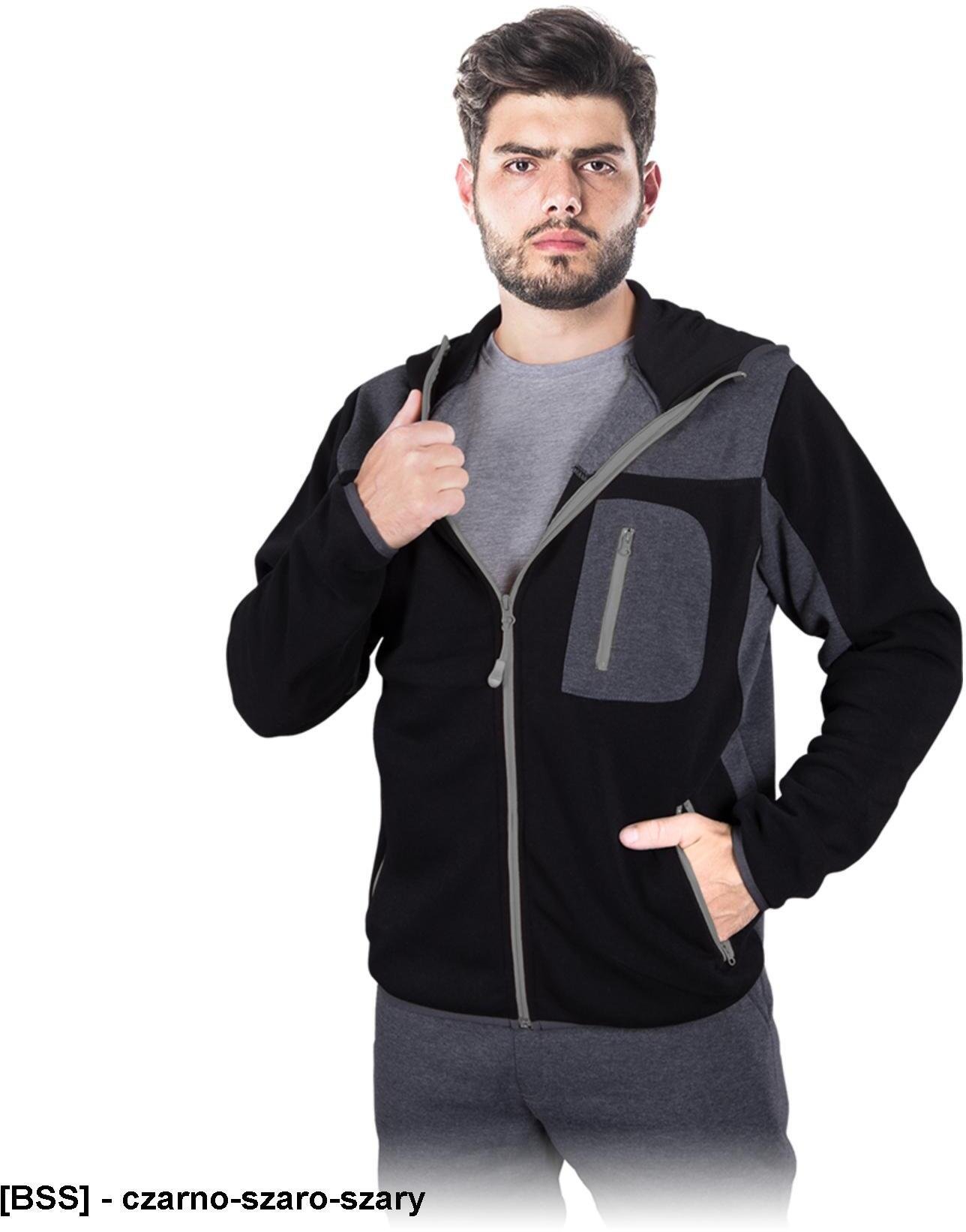 Reis LH-SCOTER Bluza ochronna z kapturem w kolorze czarnym, szarym i szarym 2XL