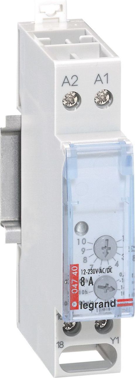 Legrand Przekaźnik czasowy 1P 8A 0,1sek-100h 12-230V AC/DC opóźnione załączenie RC302 (004740)