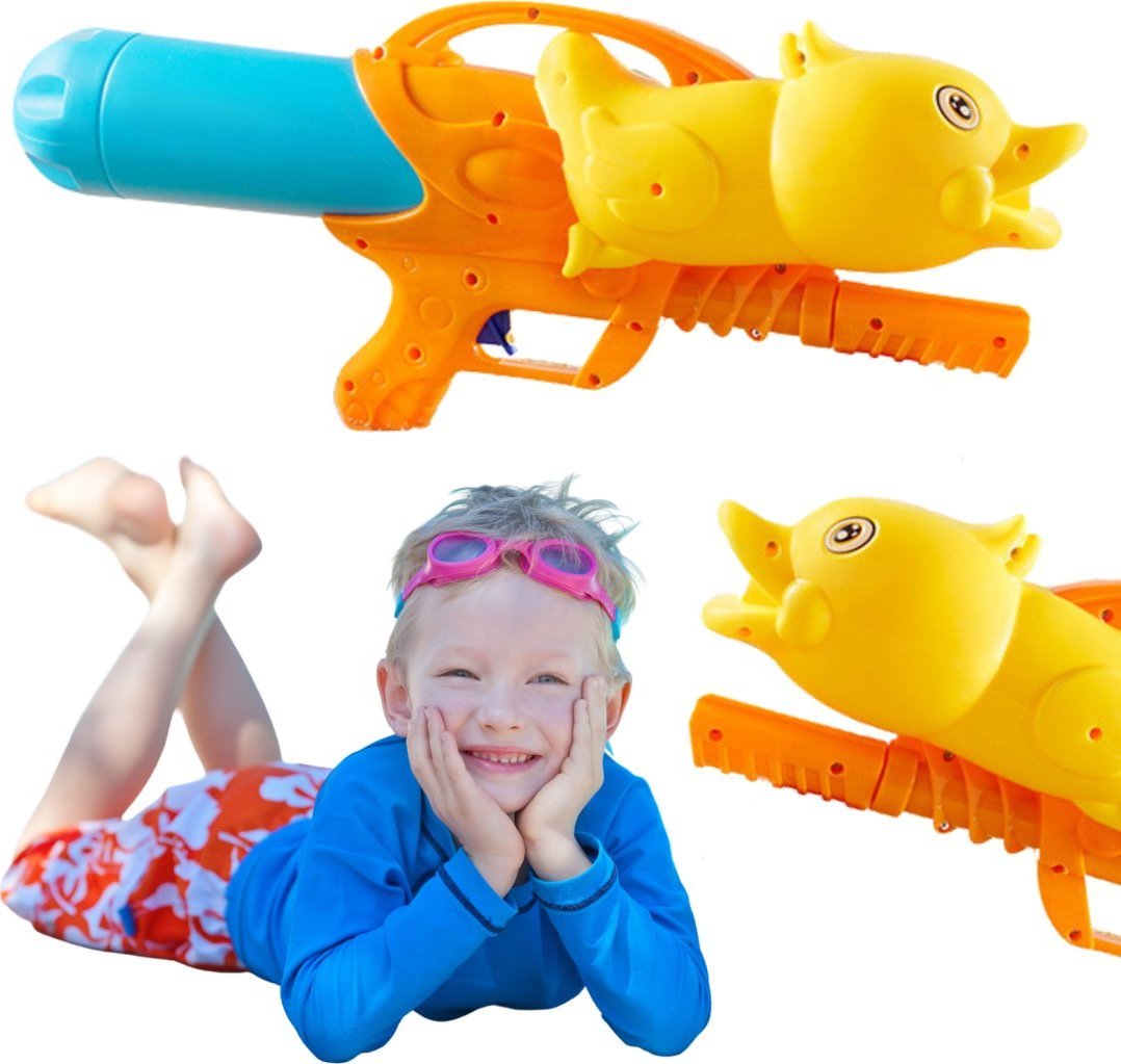 PISTOLET NA WODĘ KACZKA KARABIN BROŃ ZABAWKA WODNA ZESTAW DLA DZIECI
