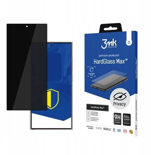 Szkło hartowane 3MK HardGlass Max Privacy do Samsung Galaxy S25 Ultra czarny